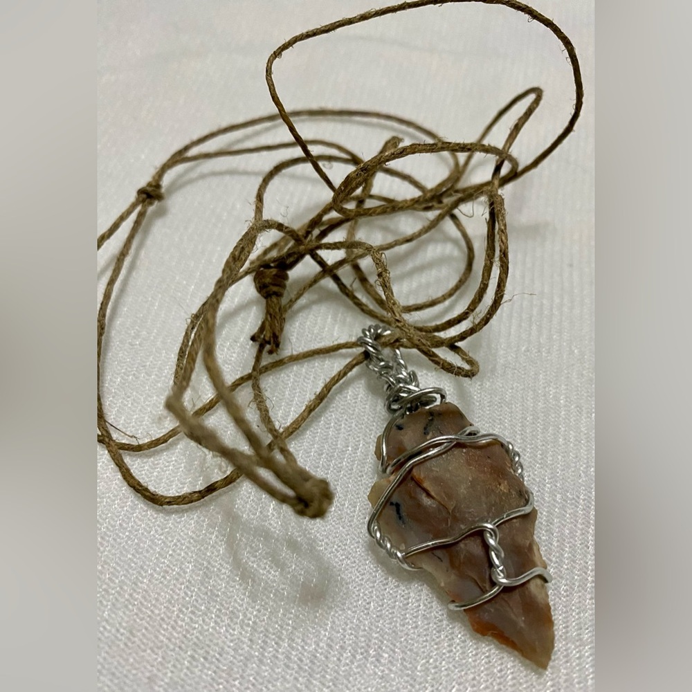 Biking dagger artisan amulet Handcrafted Stone Pendant Necklace